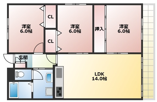 フローラ穂積台の間取り