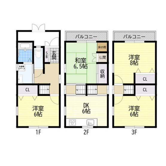 【間取り】 | 津之江町1丁目貸家