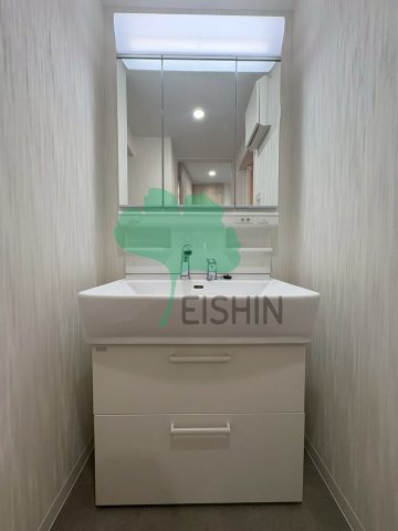 ピタゴラ箱崎の洗面所|シンプルで使いやすい洗面台です！