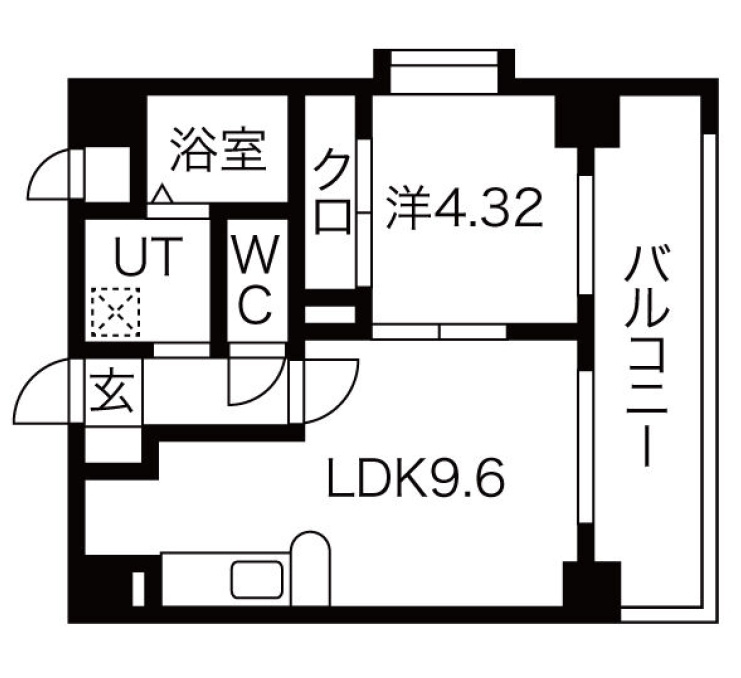 ラシュール・イン大橋南 の間取り|使いやすい間取りです。