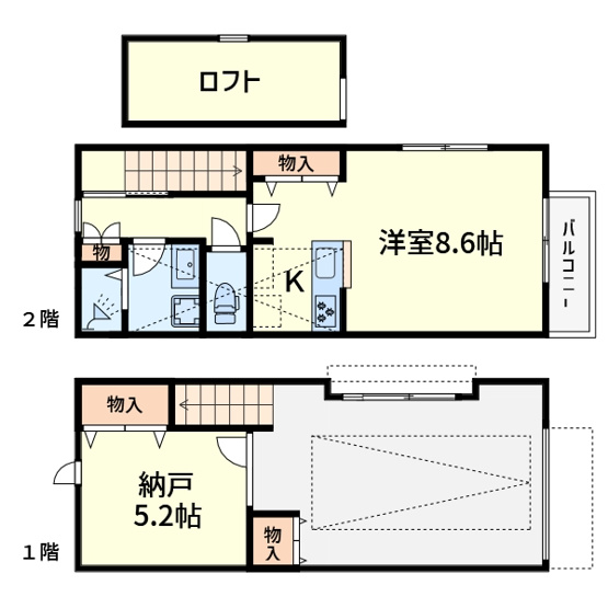 【間取り】 | 津之江町ガレージハウス