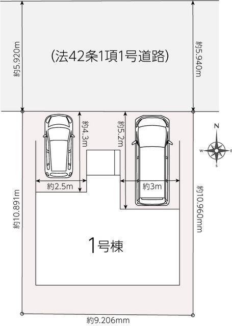 新築戸建て・仲介手数料無料）岩倉市東町０１期　1号棟の区画図|区画図