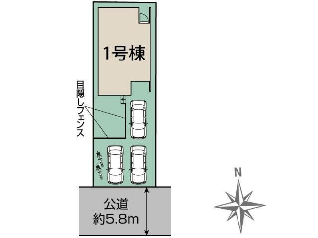新築戸建て・仲介手数料無料）岩倉市石仏町天王１棟／１期１号棟の区画図|岩倉市石仏町天王1棟 区画図