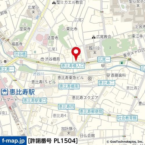 パレステュディオ広尾の地図