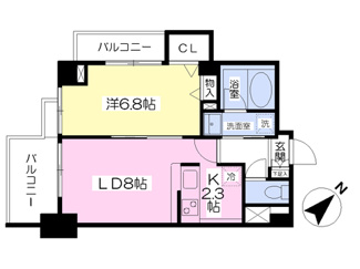 角部屋の1LDKです。