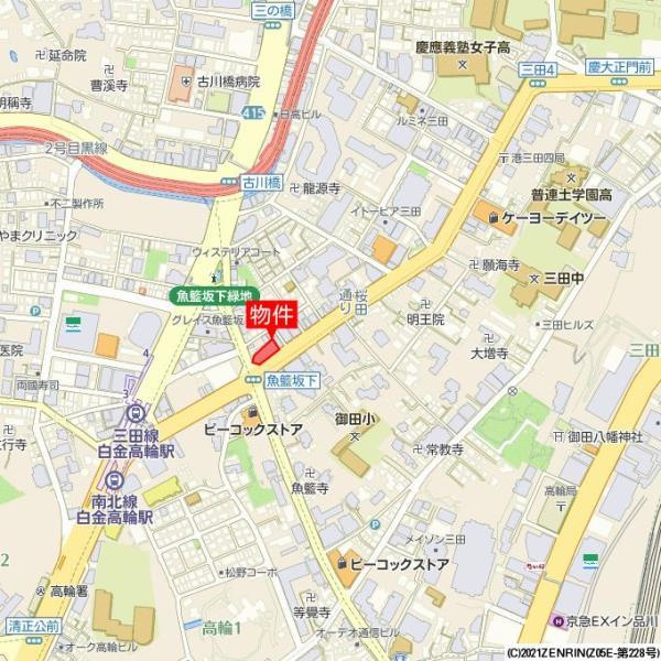 グラーサ白金高輪の地図