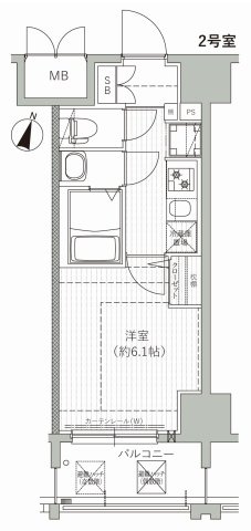 エムブイインプ新大阪の間取り