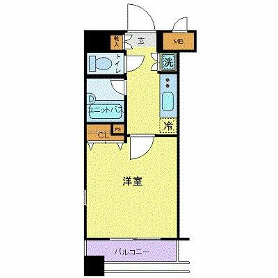 セルカディア港区芝浦の間取り