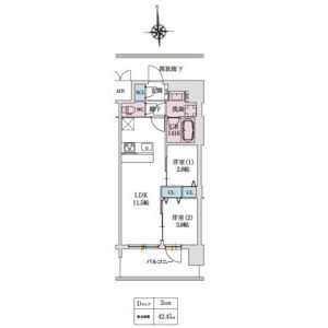 スプランディッド大阪EASTの間取り