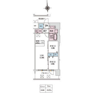 スプランディッド大阪EASTの間取り