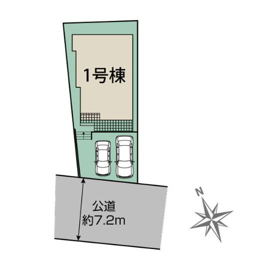座間市立野台３丁目新築戸建て　2期1号棟の区画図|区画図「座間市立野台3丁目新築戸建て　1号棟」