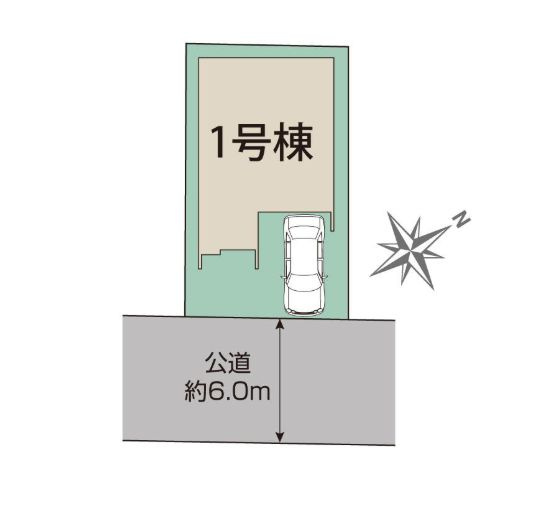 小田原市寿町1丁目新築戸建て　1号棟の区画図|区画図「小田原市寿町１丁目新築戸建て」