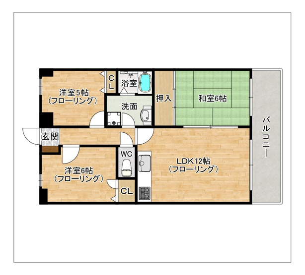 【間取り】 | パークサイド空港南館