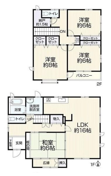 橿原市新口町　一戸建の間取り