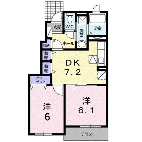 【間取り】 | アルカンシェルＢ