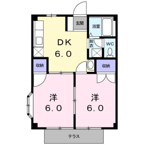 アメニティヒルズＢの間取り