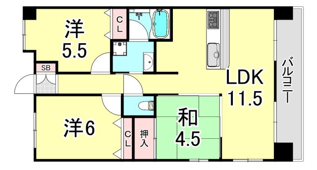 グランドハイツ旭の間取り