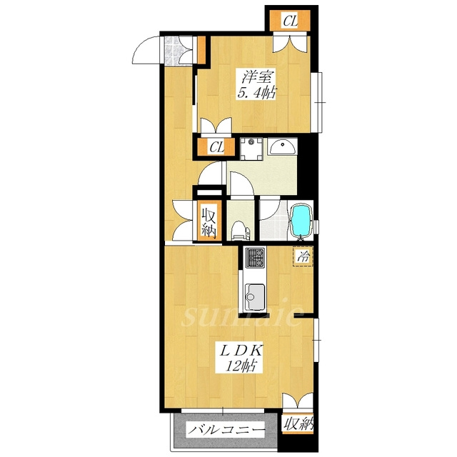 ｃｏｓｔａ王子の間取り|2面採光の角部屋です☆