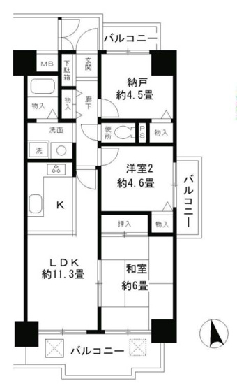 【間取り】 | 北梅田パークレジデンス