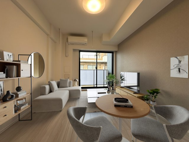 プラシア蒲田 ＴＨＥ ＧＲＡＮＤ ＲＥＳＩＤＥＮＣＥの居間・リビング|同タイプ別住戸写真となります。現況と異なる場合がございます。