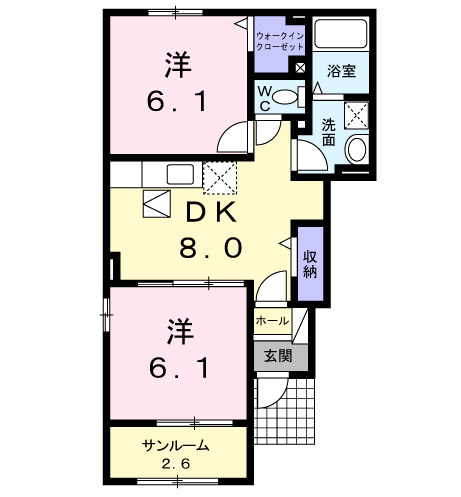 【間取り】 | ヒルズ白浜Ⅱ
