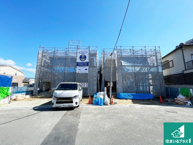 木津川市相楽丸塚　新築一戸建ての外観|現在建築中！落ち着いた街並みで新生活を始めることが出来そう！周辺の物件も併せてご紹介させて頂きます！