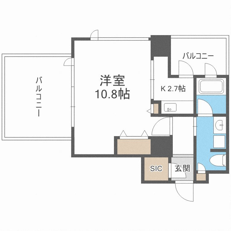 クロスレジデンス大阪新町の間取り
