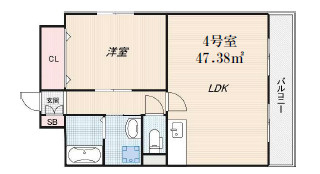 リエス桜川の間取り
