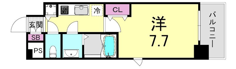 セオリー大阪リバークロスの間取り