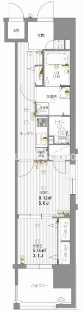 エンクレスト渡辺通Ⅱの間取り