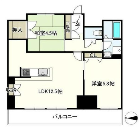 アスタ新長田タワーズコート2番館タワー棟の間取り
