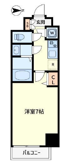 レジュールアッシュ難波MINAMI-Ⅱの間取り