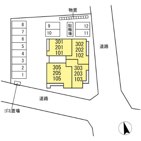 レーヴ・クレール東中央の区画図