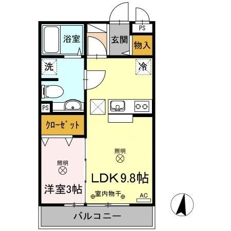 Ｃｏｍｏｄｏ　Ｇｉｏｎｅ　B棟の間取り