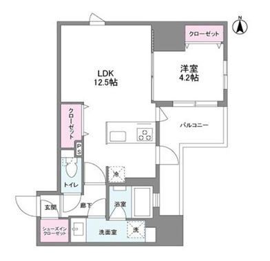 シーズンフラッツ心斎橋EASTの間取り