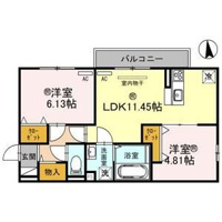 【間取り】 | エスポワール瀬田 | 301号室の間取り図です