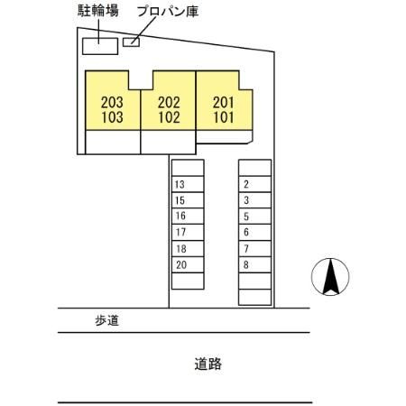 第2エントピア富田の区画図
