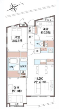 グランベルク二子玉川の間取り