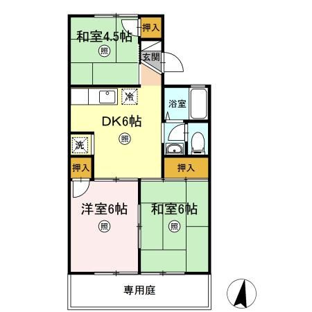 セジュール平野の間取り