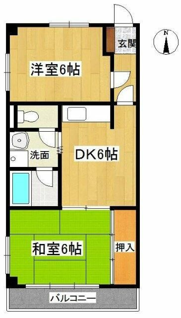 コージーハイムＢ棟の間取り