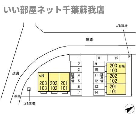 クレストパーク　Aの区画図