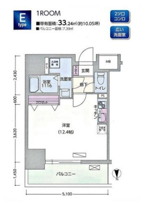 【間取り】 | リヴェールハウス八王子(リヴェールハウスハチオウジ)