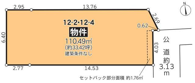 売地）岩倉市八剱町郷の土地図