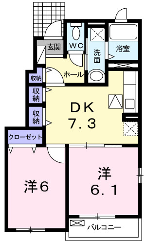 サニーレジデンス　Ａの間取り|間取図