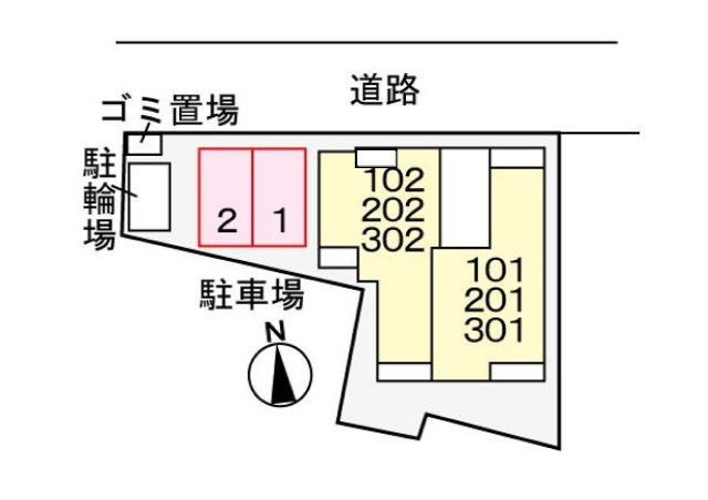 エアリーズの駐車場