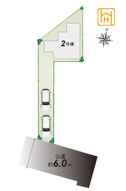 リーブルガーデン瓜破５丁目新築一戸建て│2SLDK＋駐車2台可の区画図|※現況と図面が異なる場合現況を優先いたします。