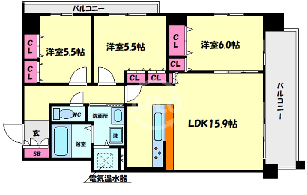 フォレステージュ谷町の間取り|フォレステージュ谷町　間取り