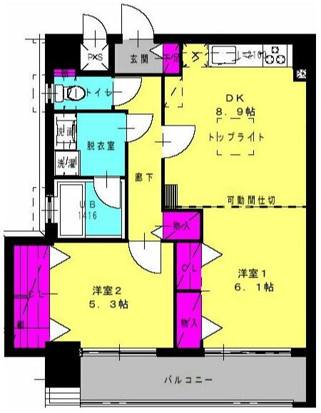 コンフォート栗原2の間取り