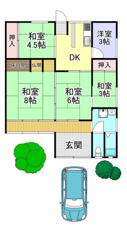 泉佐野市湊1丁目　中古戸建の間取り