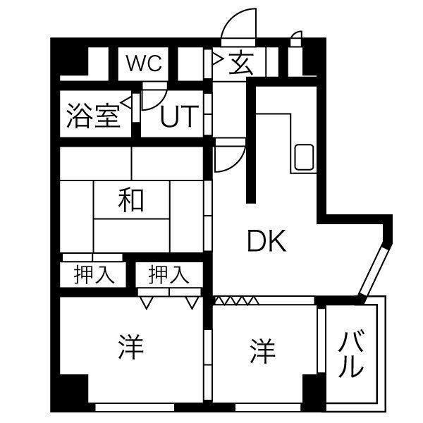 SAKAI-BM南堀江の間取り|SAKAI-BM南堀江　間取り